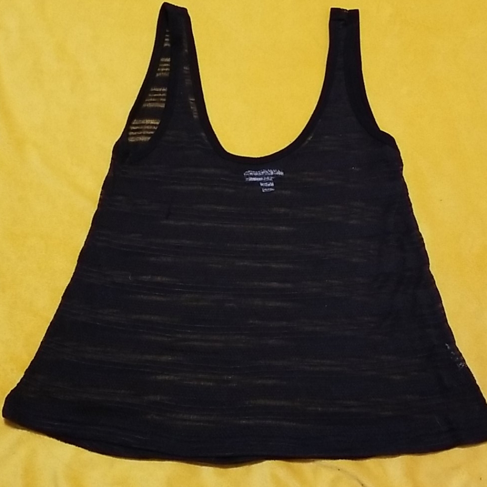 Sheer stripped black tank